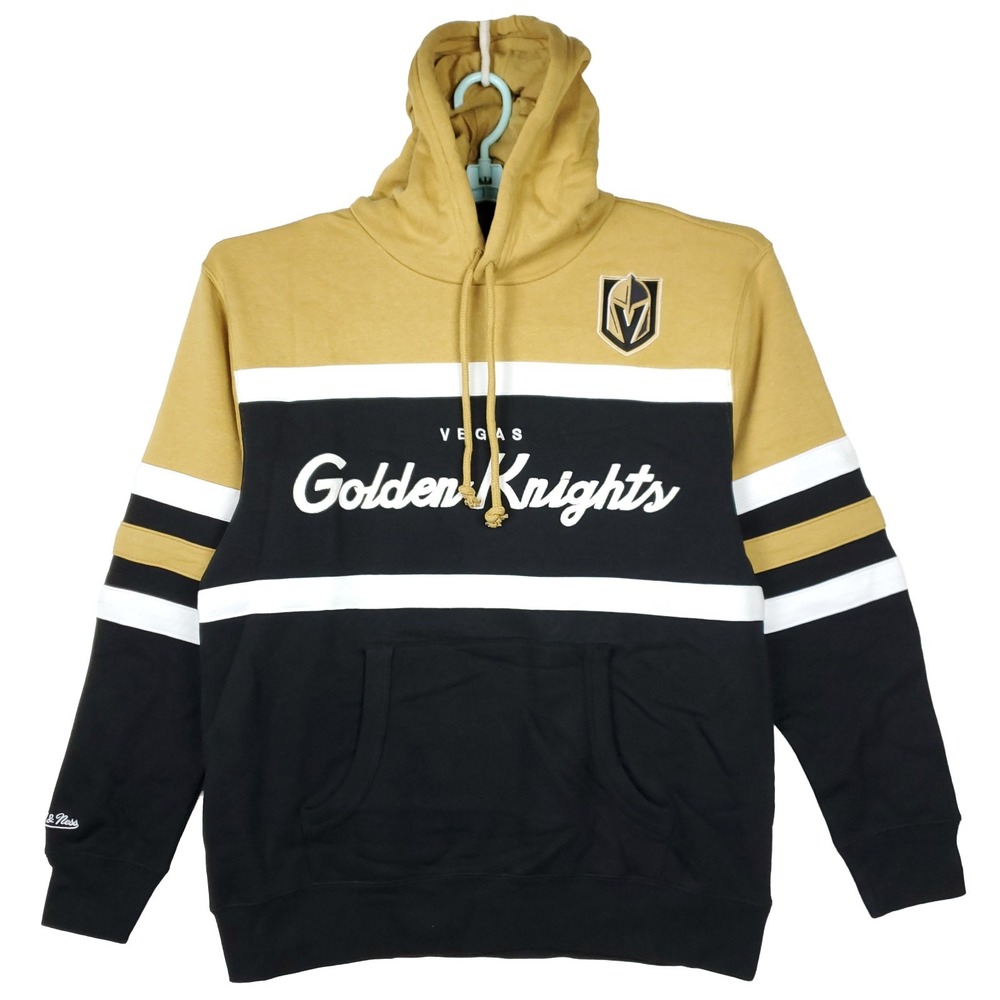 Vegas Golden Knights Mitchell & Ness NHL Large Hoodie Script‎ Logo Black NWT